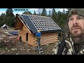 Winter log cabin build on offgrid homestead ep21