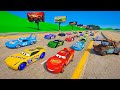 Big Ring Race Pixar Cars 3 - McQueen vs Cruz Ramirez The King Conrad Camber Jackson Storm &amp; Friends