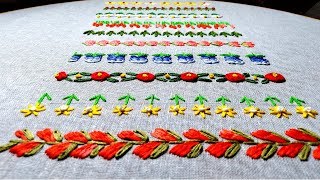 10 Simple Hand Embroidery Borderlines,Amazing Embroidery designs,Secrets of Embroidery-25, #Miss_A