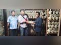 Serah terima fasilitas budidaya jamur tiram Desa Naga Kesiangan Oleh Dinas Sosial Kabupaten Serdang Bedagai.