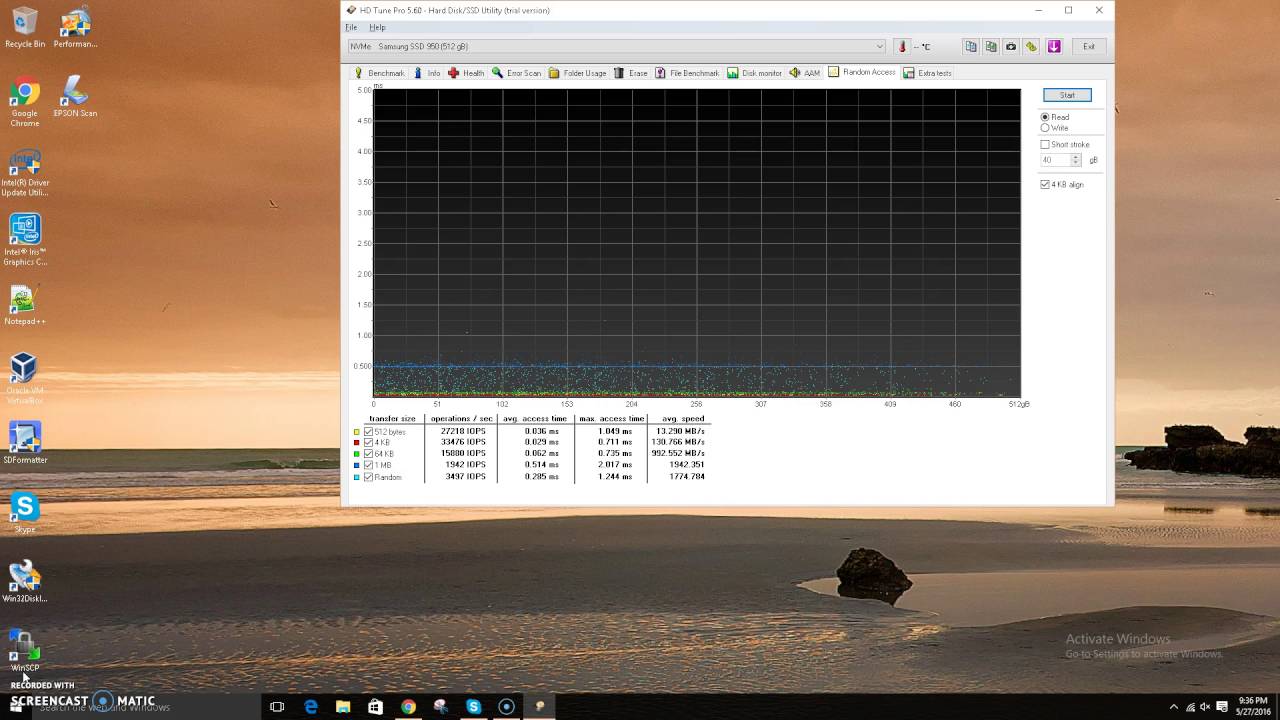 HDtune for Samsung PRO 950