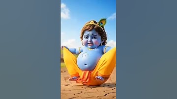 Papa ji, look at that, Kanha ji has become fat after eating Gulab Jamun 😂 #trending #shorts