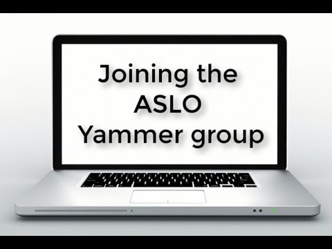 Joining the ASLO group in Yammer