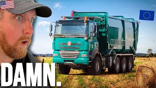 American Reacts to European Agro Trucks  Tatra, Scania, MercedesBenz