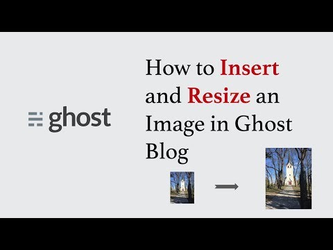 How to Insert and Resize an Image in Ghost blogging Platform
