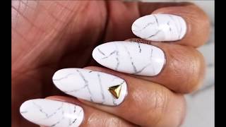 How to create marble nails using a base coat (LOOK Nail Canvas) || ASP2016