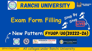 New Pattern Ranchi University Examination form (FYUGP) 2023 | रांची यूनिवर्सिटी एग्जाम फॉर्म कैसेभरे