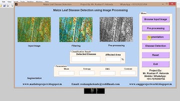 Maize Leaf Disease Detection using Image Processing Matlab Source Code