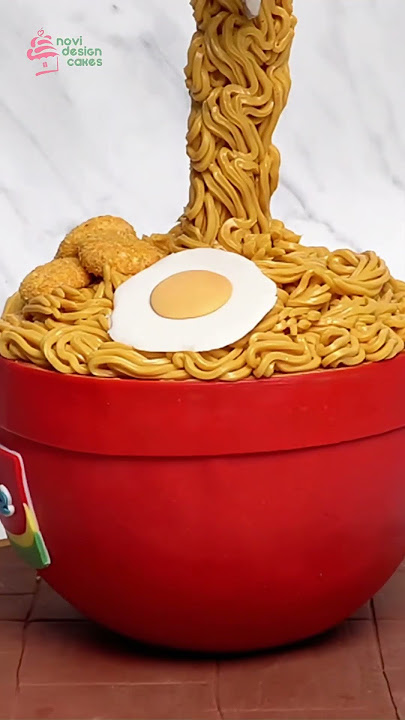 Bikin Ngiler! Kue Ulang Tahun Bentuk Indomie Asli Banget #cake #cakecantik #cakedecorating