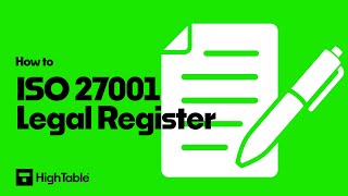 ISO 27001 Legal Register Template  | How To and Walkthrough