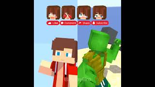 JJ Girlfriend Face Reveal 🥵🤯 - Maizen Minecraft Animation #shorts #maizen #minecraftanimation