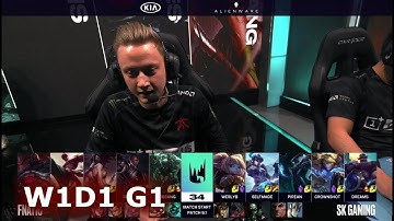 Fnatic vs SK Gaming | Week 1 Day 1 of S9 LEC Spring 2019 (ex-EULCS) | FNC vs SK W1D1