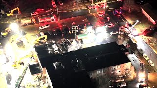 AERIAL AFTERMATH of Pennsylvania nursing home explosion