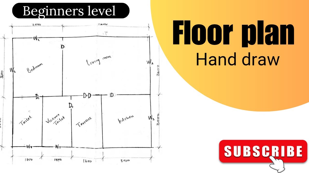 Basic Floor plan by hand for beginners | architectural drawing - YouTube