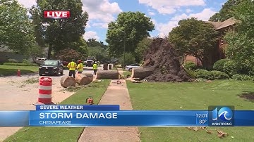 Residents cleaning up after severe weather hits region