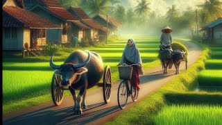 cinematic lukisan pedesaan || suasana indah pedesaan sunda