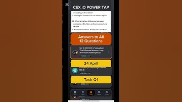 CEX.IO Quiz Answers Today - 23/24 April | CEX.IO Airdrop | 100% Correct! Claim Crypto Instantly! 🚀