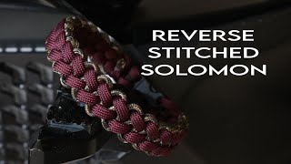 HOW TO MAKE REVERSE STITCHED SOLOMON PARACORD BRACELET, PARACORD TUTORIAL, DIY.