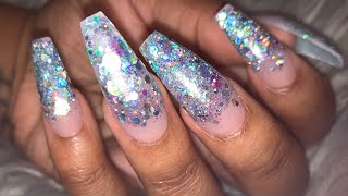 HOW TO: Encapsulated Glitter Acrylic Nails.