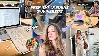 PREMIÈRE SEMAINE D'UNIVERSITÉ- uni vlog 🏫 * productive, organisations, réaliste
