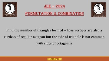 Find the number of triangles formed whose vertices are also a vertices of regular octagon but the si