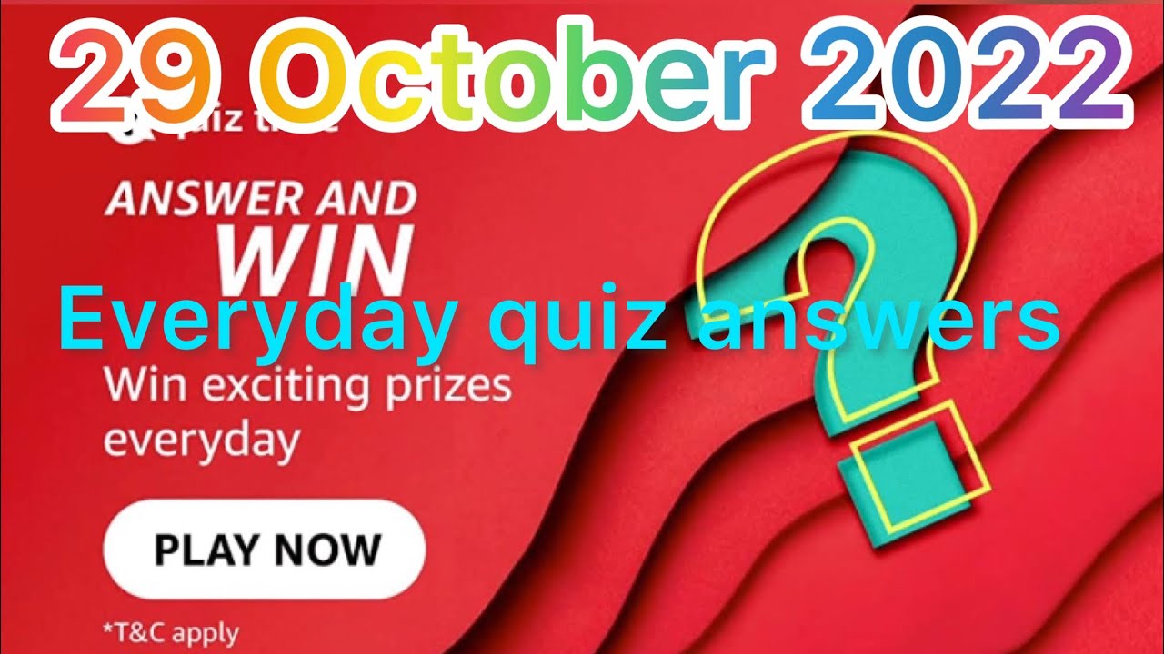 Amazon daily quiz time answers Amazon answers today Amazon answers