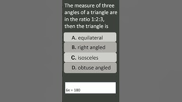 The angels of a triangle are in the ratio 1:2:3. Then the triangle is