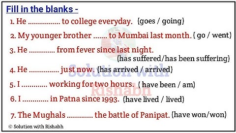 Fill in the blanks with correct form of verbs|Choose the correct form of verbs |Fill in the blanks-5