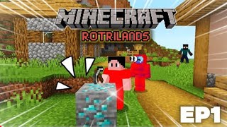 Explorei uma vila COMPLETA!!  - RotriLands - O Início #1 