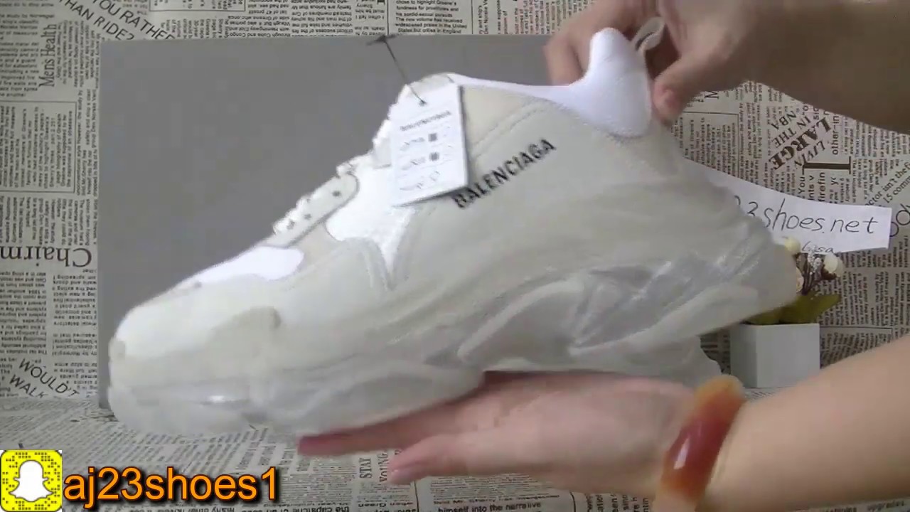 balenciaga triple s white unboxing