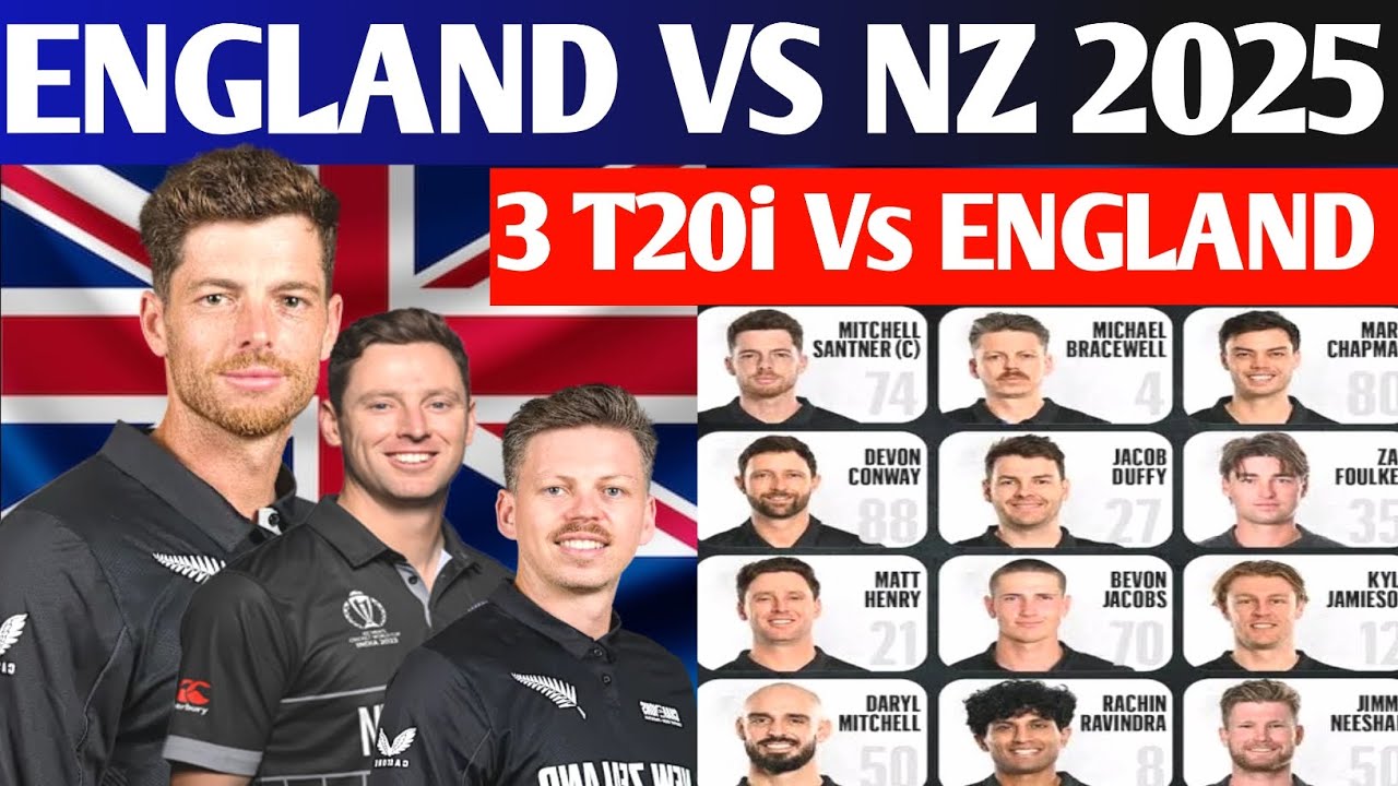 NZ vs ENG: New Zealand Announce Squad For T20Is Against England | ENG ...