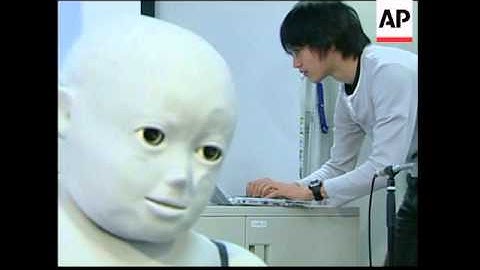 Humanoid robot reacts to touch and sound