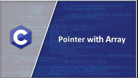 Pointer with array in C programming language in Hindi  ?