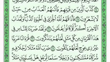 تكرار الوجه الرابع من سورة الزمر كل آية ٣مرات للشيخ فارس