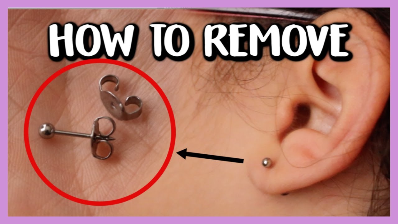 How to remove earrings from tattoo parlor