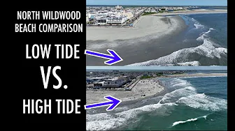 North Wildwood LOW TIDE/HIGH TIDE Comparison - JUNE 2024