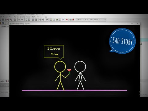 stickman love story Animation With Source Code | Cool Programming Projects #shorts