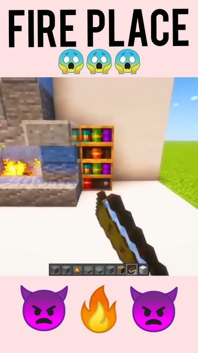 how-to-make-a-fireplace-in-minecraft-shorts-youtube