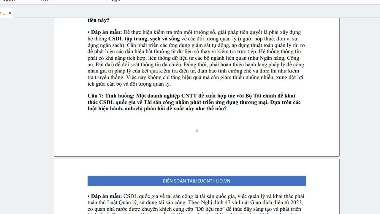 Bộ 10 đề luyện thi vấn đáp công chức cục Công nghệ thông tin và Chuyển đổi số Bộ Tài chính năm 2026