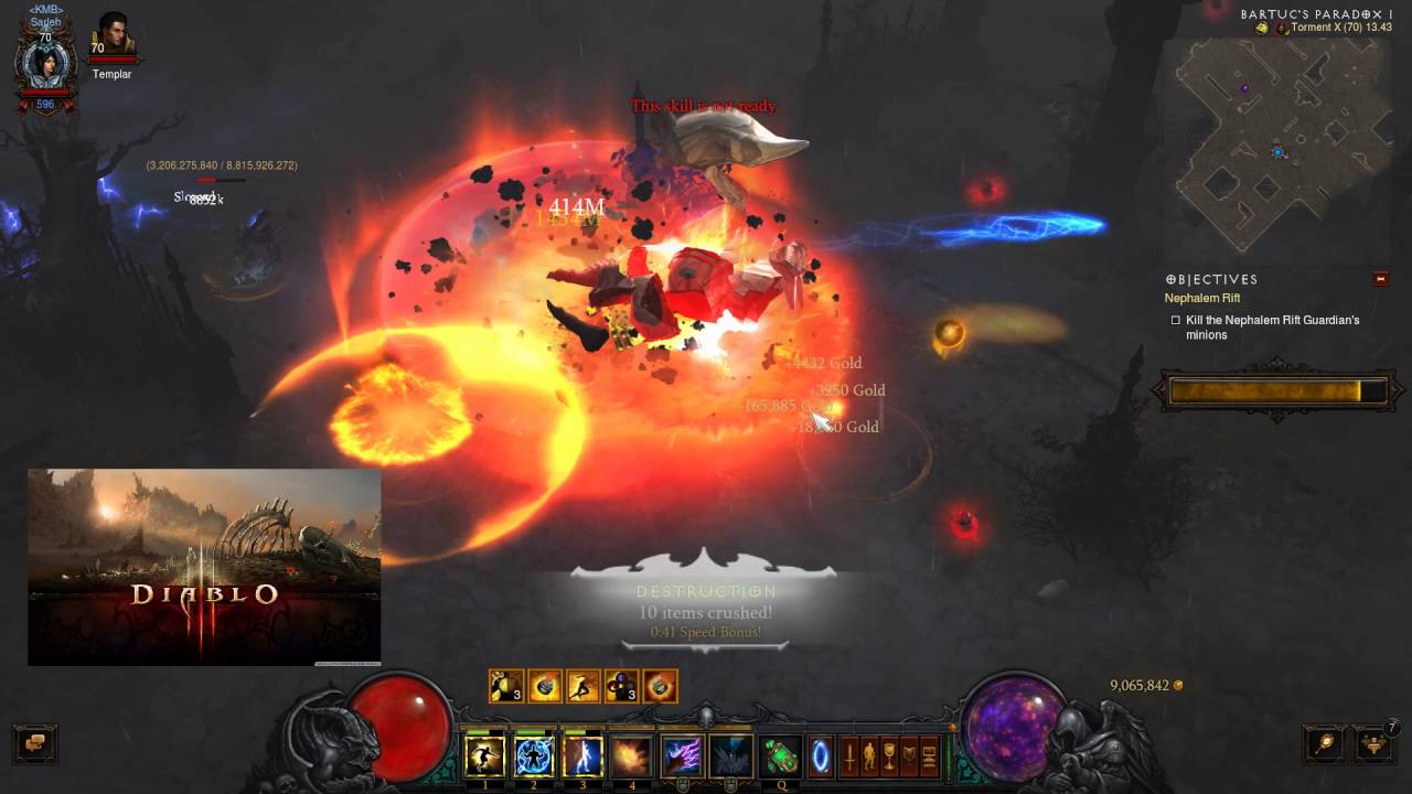 Diablo III - Torment X normal rift [Wizard] - Flash fire, funfun - YouTube