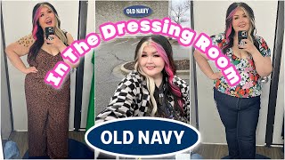 Spring Clothing Plus Size Try On In The Dressing Room at Old Navy