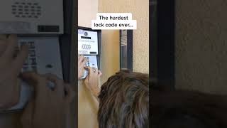 Is this the hardest door code ever?? #shorts