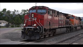 CP Leader on a Southbound Empty Windmill Train in Sedalia, Colorado