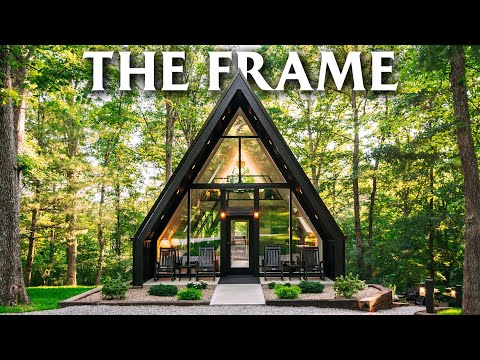 Sleek 3 Floor Modern A-frame Cabin - The Frame Full Tour