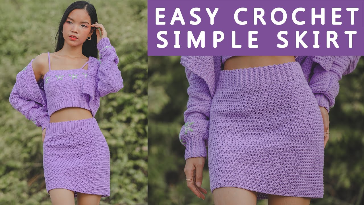 Easy Crochet Simple Skirt Tutorial For ...