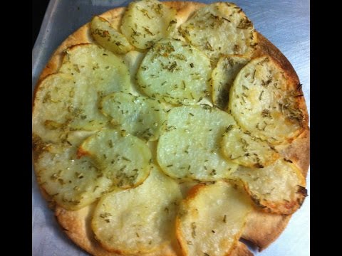 POTATO AND ROSEMARY PITA BREAD PIZZA - simpley cooking