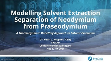 Modelling Solvent Extraction Separation of Neodymium from Praseodymium in SysCAD