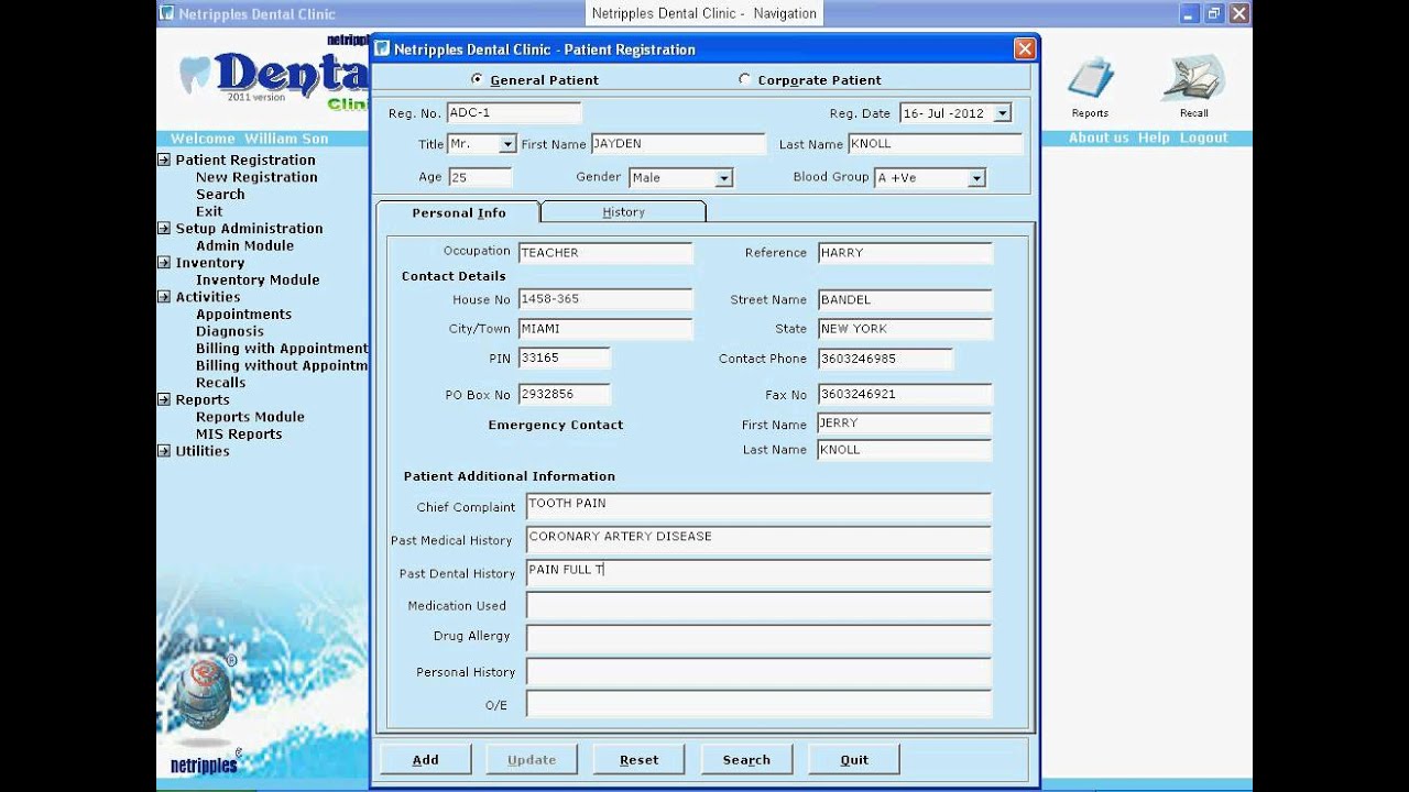 Manage Patient Registration,Dental Clinic YouTube