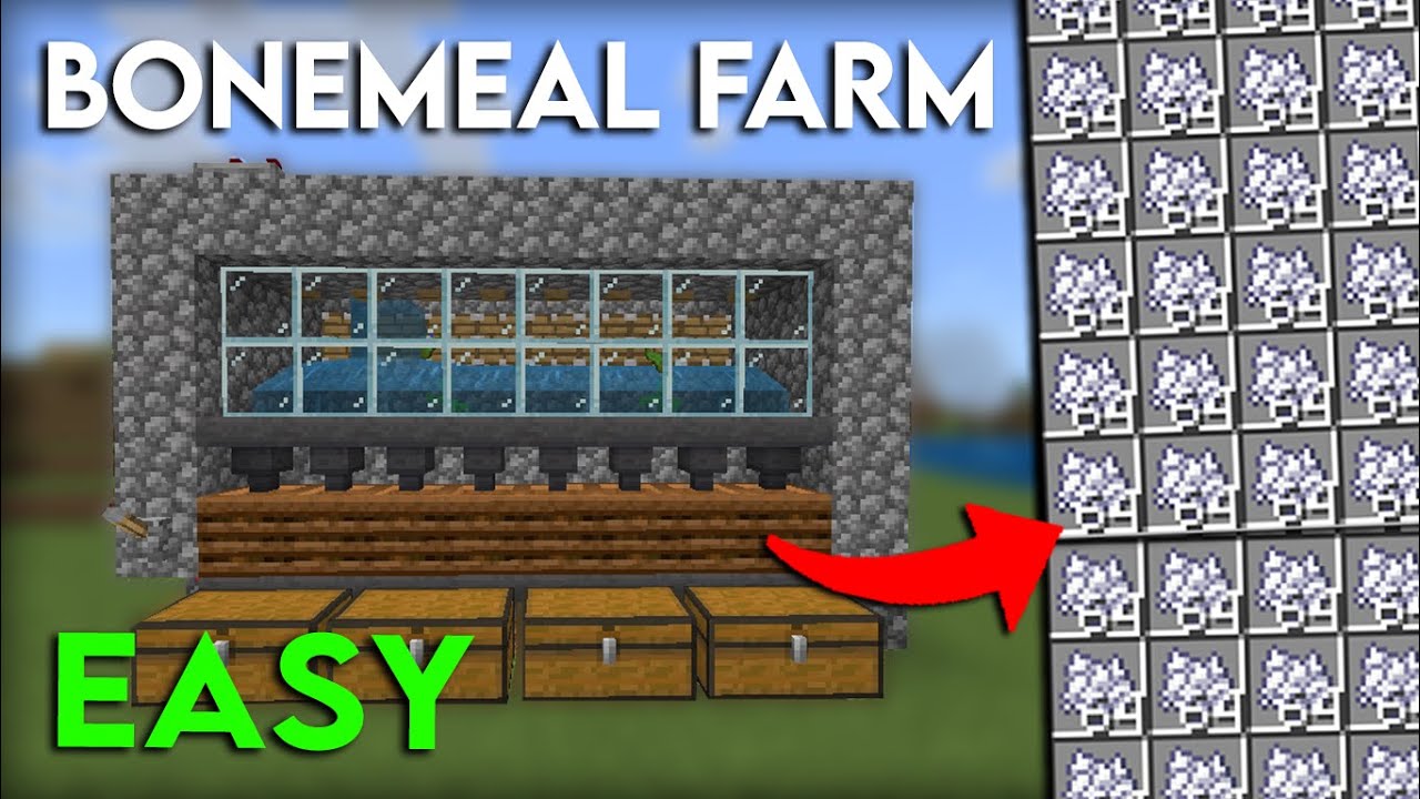 BEST 1.18 AUTOMATIC BONEMEAL FARM TUTORIAL in Minecraft Bedrock (MCPE ...