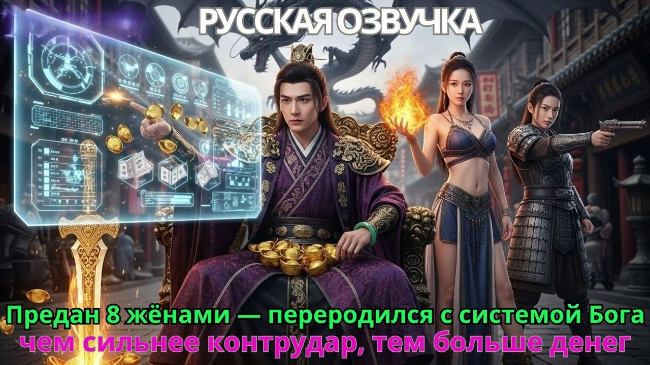 Предан 8 жёнами — переродился с системой Бога: чем сильнее контрудар, тем больше денег#дорама